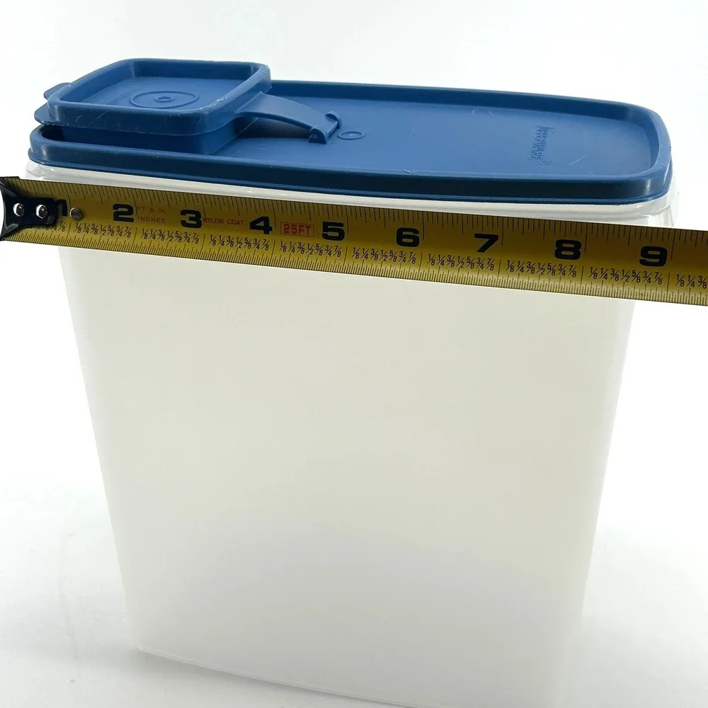 Tupperware Modular Mates Cereal Pantry Storer Blue Lid Clear Container 1614-7